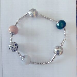 Retired Pandora Essence Bracelet (size 6") with 5 Pandora Essence Charms